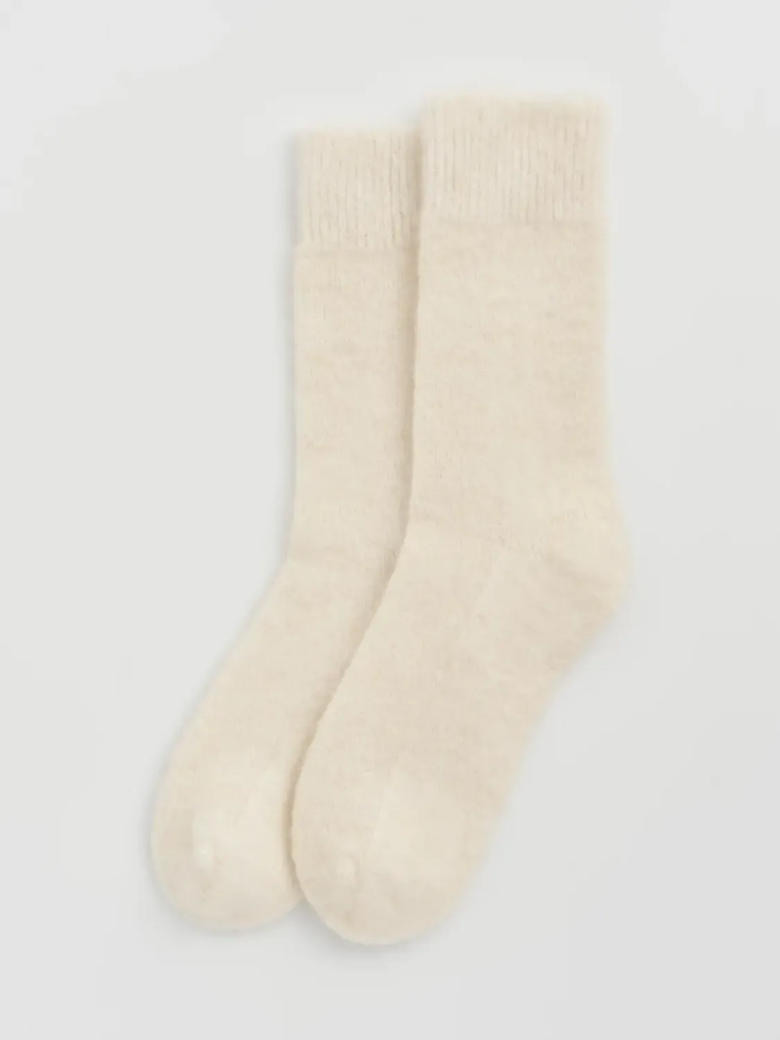 Ultra Soft Alpaca Bed Socks - Clotted Cream