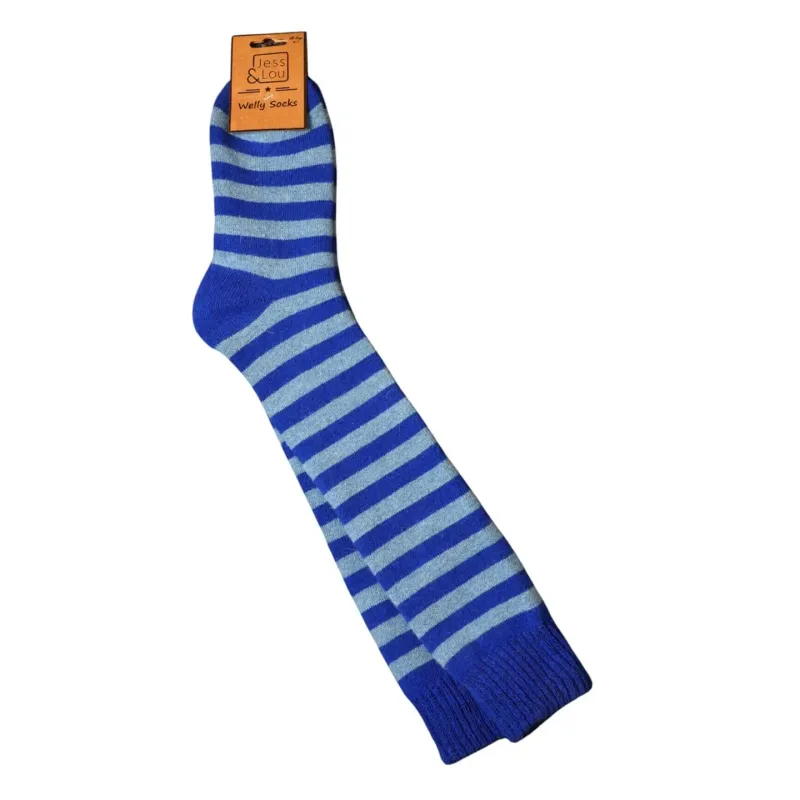 Knee High Socks - Blue Stripe