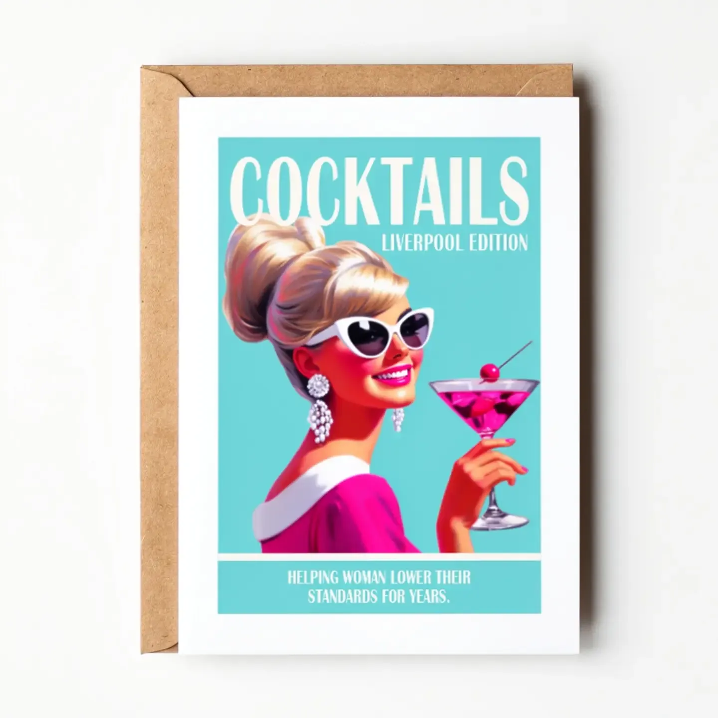 Greeting Card - Cocktails Lowering Standards