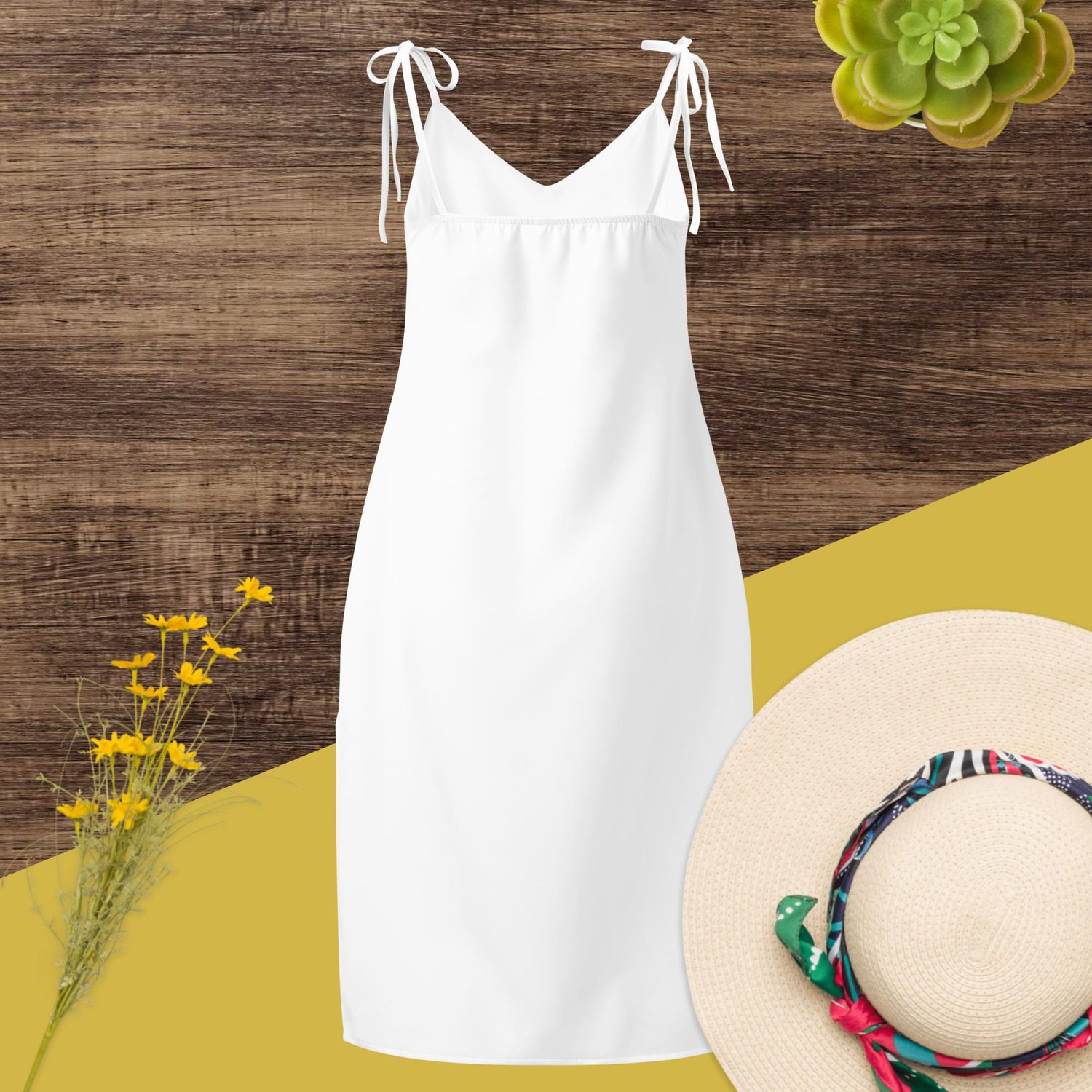 Tie-strap midi dress