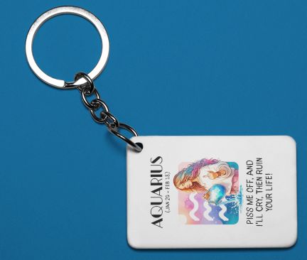 Sweary Zodiac Keyring