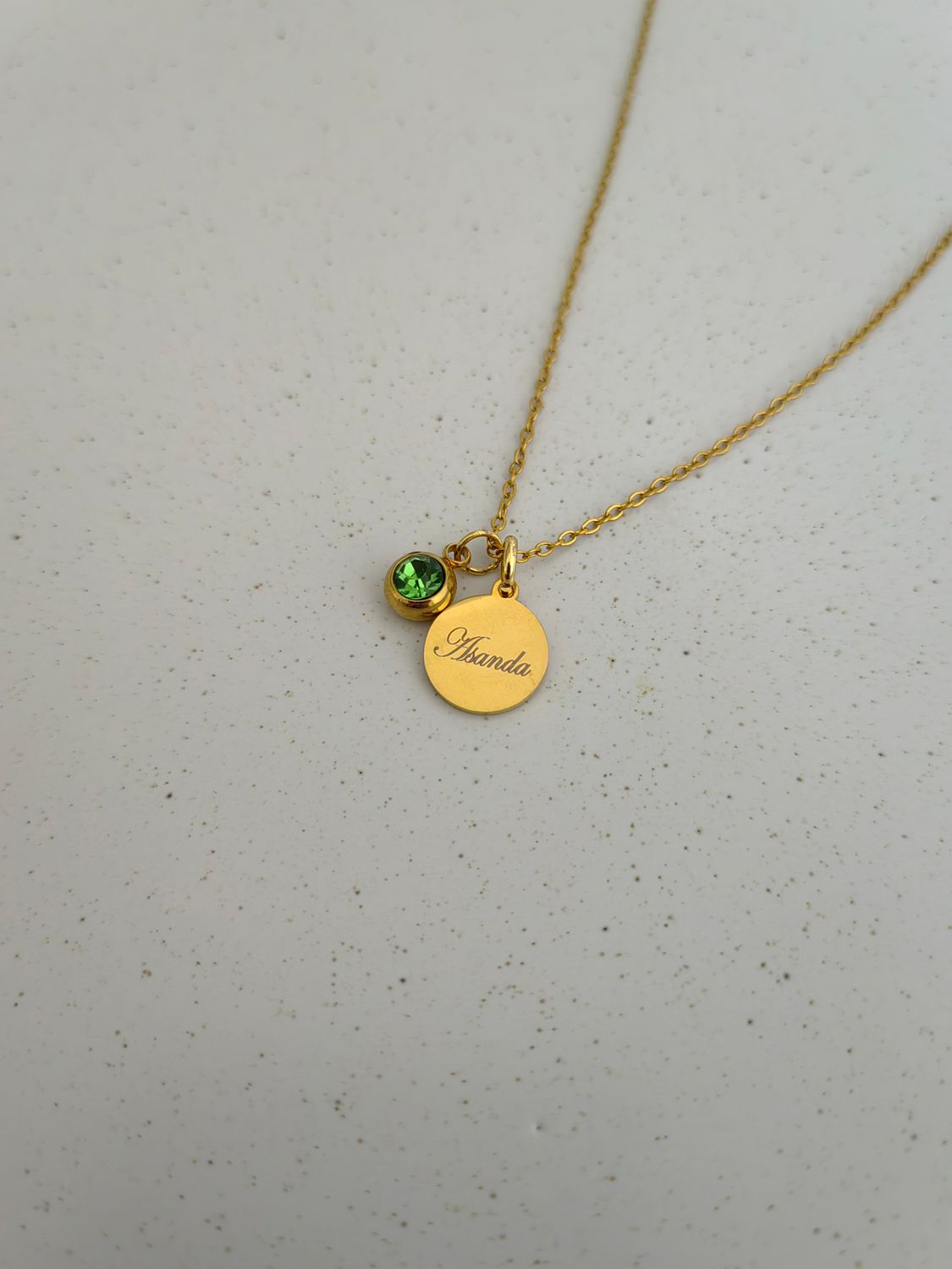 GIRL TEEN BIRTHSTONE CIRCLE NECKLACE