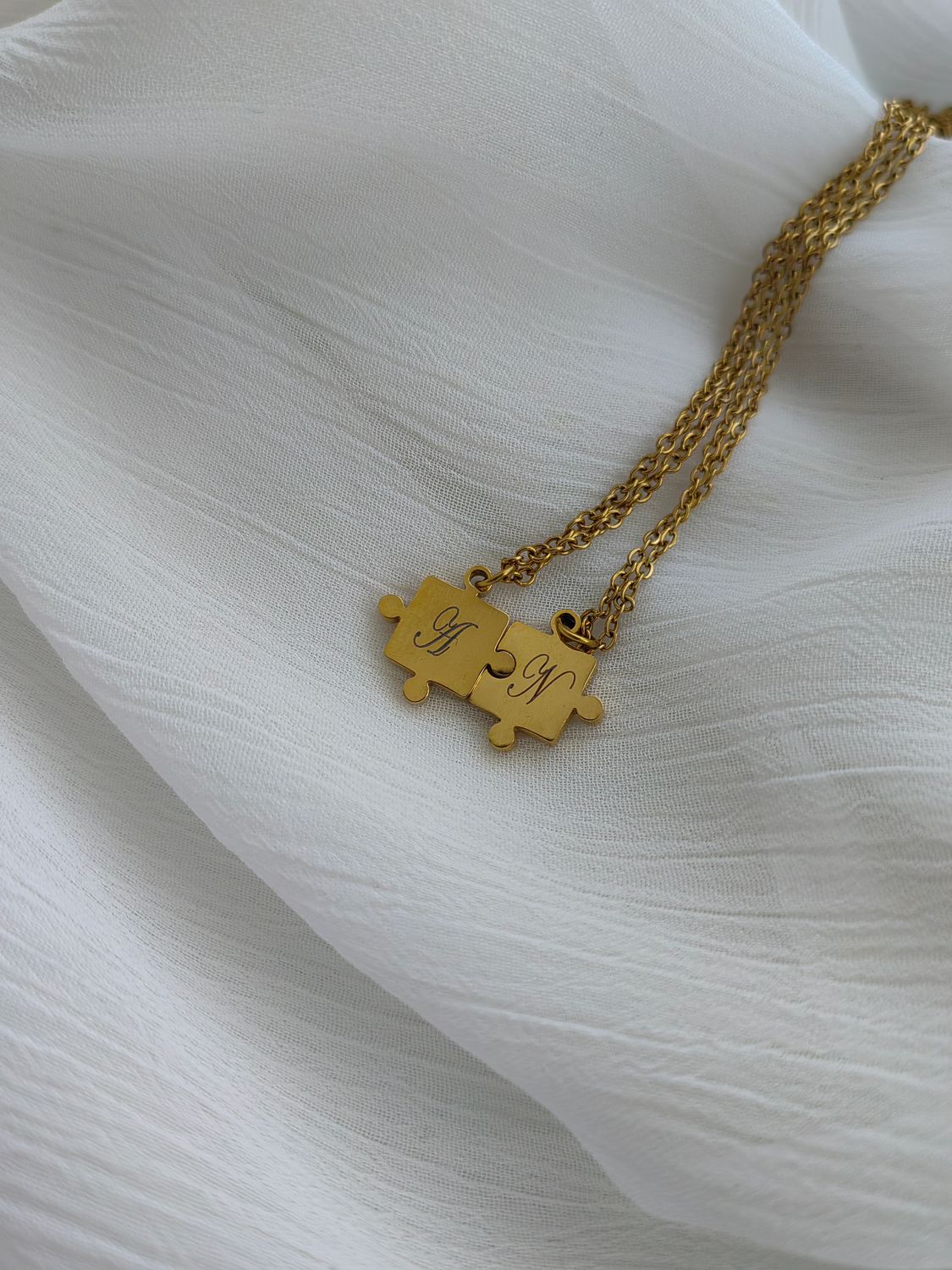 2 PUZZLE PIECE NECKLACE