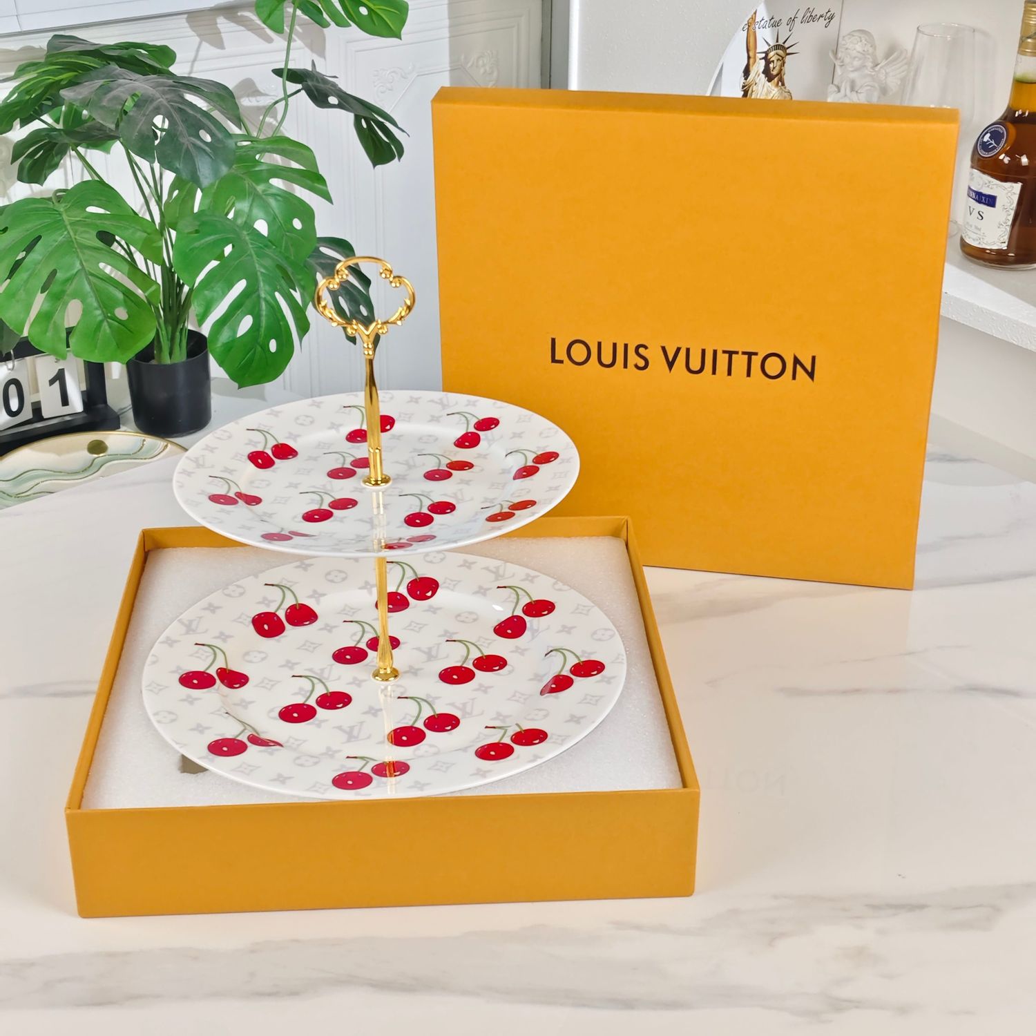 Two-tiered serving stand Louis Vuitton