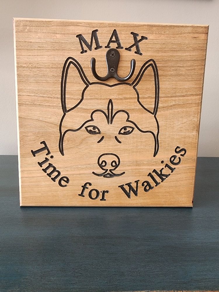 Personalized Leash Hanger – Custom Wall-Mounted Dog Leash Holder