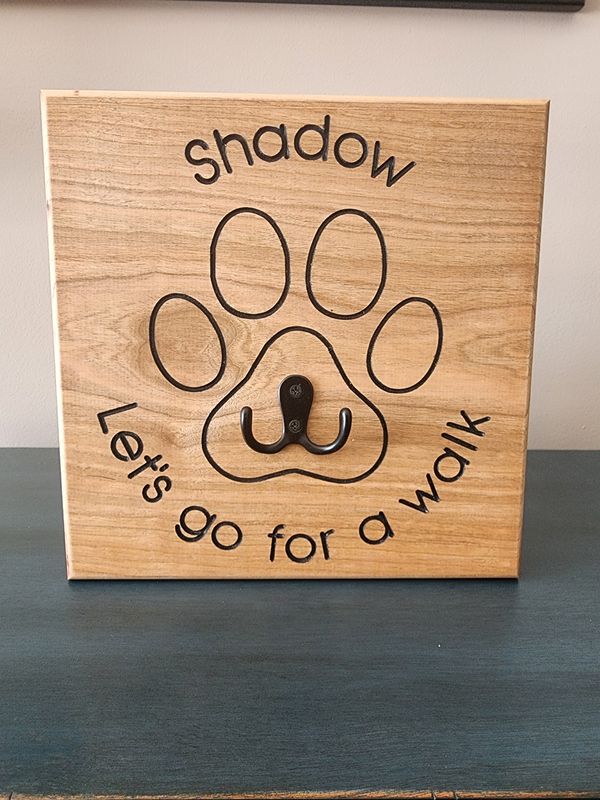 Personalized Leash Hanger – Custom Wall-Mounted Dog Leash Holder