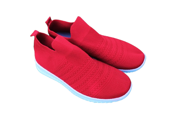 ADIDASY wsuwane siatkowe buty sportowe SLIP ON siatka czerwone RED rozmiary 36-41