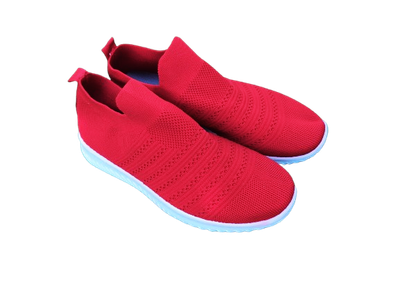 ADIDASY wsuwane siatkowe buty sportowe SLIP ON siatka czerwone RED rozmiary 36-41
