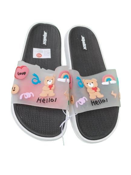 Klapki MISIE basenowe damskie JOMIX super WYGODA czarne rozmiary 36-41