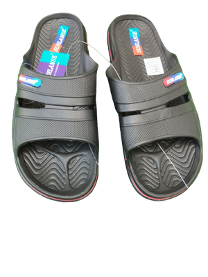 Klapki basenowe plażowe SUNLANSE czarne BLACK red 42-46