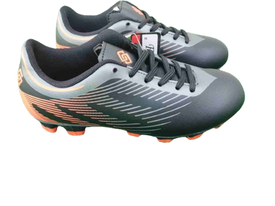 Korki PŁOMYKI buty do piłki FANCO czarne BLACK orange rozmiary 26-31