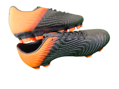 Korki LANKI buty do piłki ERINO czarne BLACK orange rozmiary 32-36