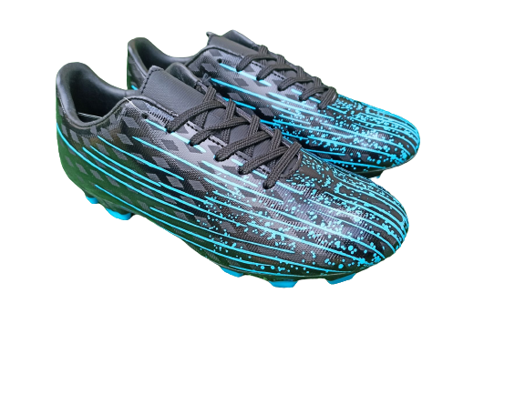 Korki LANKI buty do piłki EERINO black CZARNE niebieskie BLUE paski rozmiary 37 -42