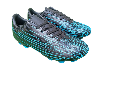 Korki LANKI buty do piłki EERINO black CZARNE niebieskie BLUE paski rozmiary 37 -42