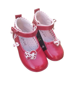 Baleriny Pantofelki CZERWONE red LinShi skórzana wkładka rozmiary 25-30