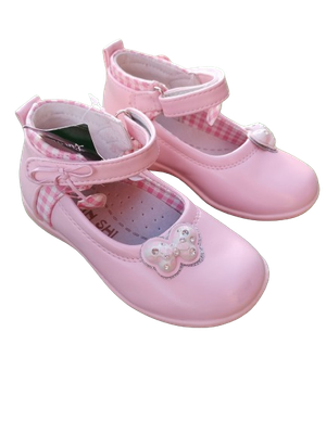 Baleriny Pantofelki RÓŻOWE pink LinShi skórzana wkładka rozmiary 25-30