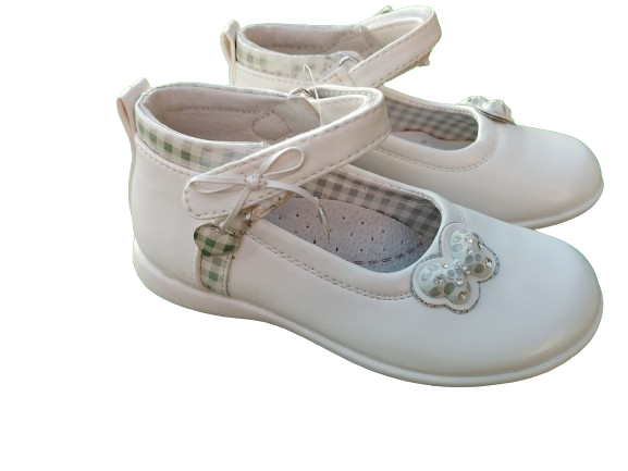 Baleriny Pantofelki WHITE BIAŁE LinShi skórzana wkładka rozmiary 25-30