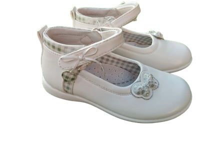 Baleriny Pantofelki WHITE BIAŁE LinShi skórzana wkładka rozmiary 25-30