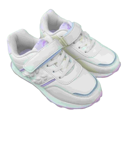 Adidasy lekkie buty sportowe BESSKY beige BEŻOWE fioletowe rozmiary 27 - 32