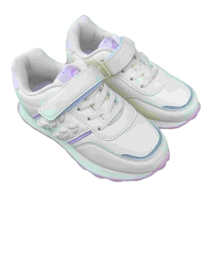 Adidasy lekkie buty sportowe BESSKY beige BEŻOWE fioletowe rozmiary 27 - 32