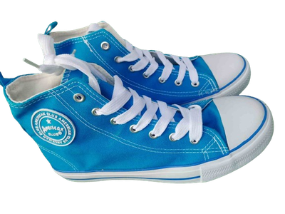 TRAMPKI WYSOKIE tenisówki AMERICAN CLUB niebieskie BLUE rozmiary 37 - 41