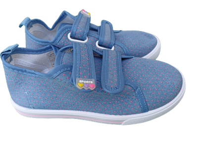 tenisówki na rzepy buty sportowe NA W-F po szkole NIEBIESKIE kropki  rozmiary 31 - 36