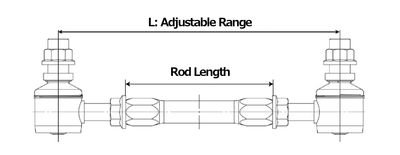 Bieletas Ajustables TEIN – M10x1.25 (335–395 mm) ZC33S