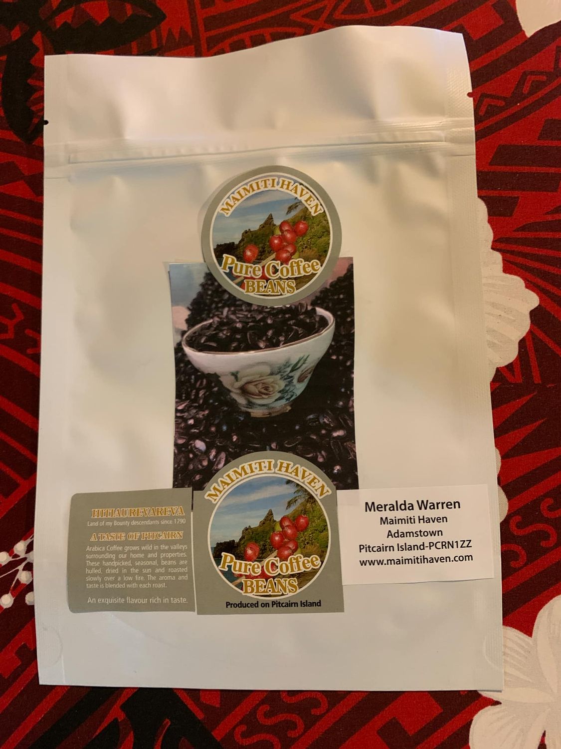 Maimiti Haven Coffee beans Roasted to Australia