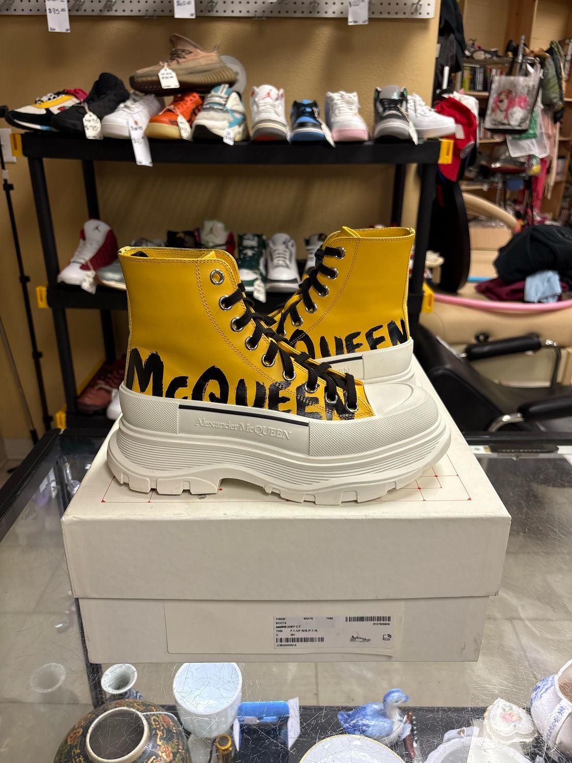 Alexander McQueen Graffiti Yellow Boot