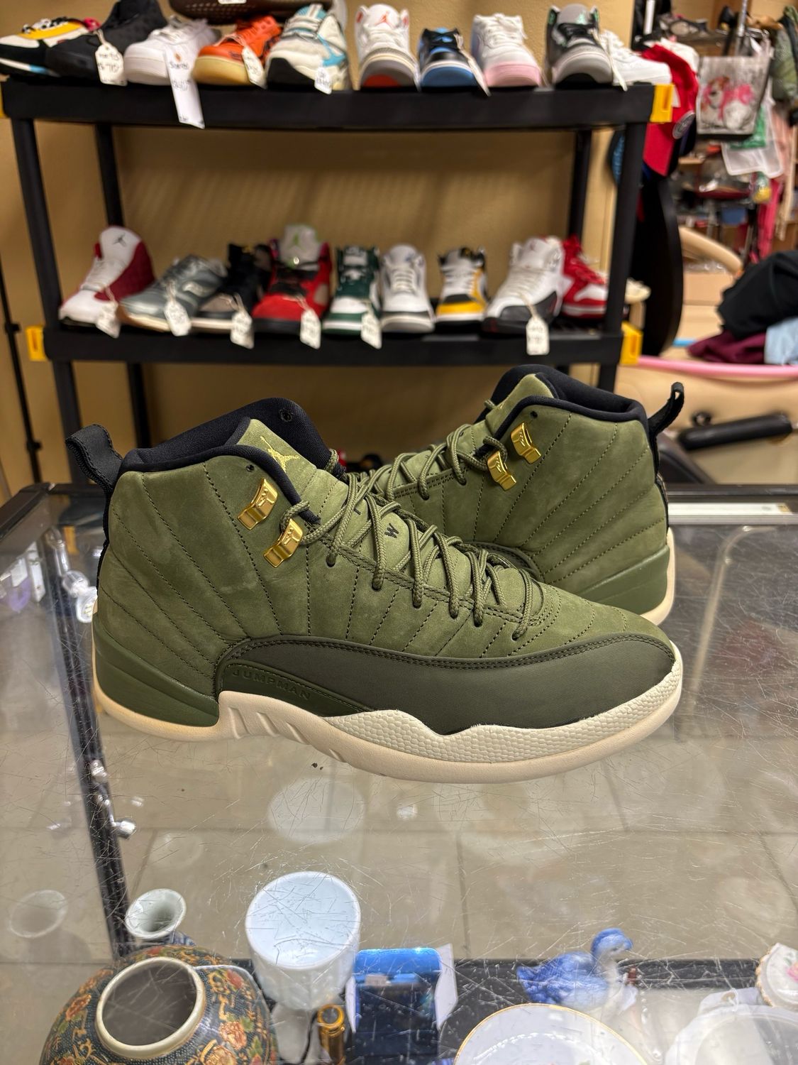 Jordan 12 Olive Taxi CP3