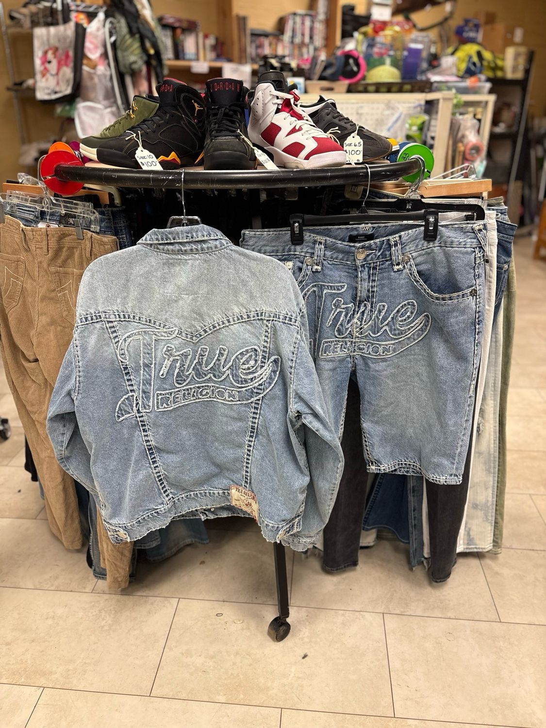 True Religion Oversize Jean Jacket Set