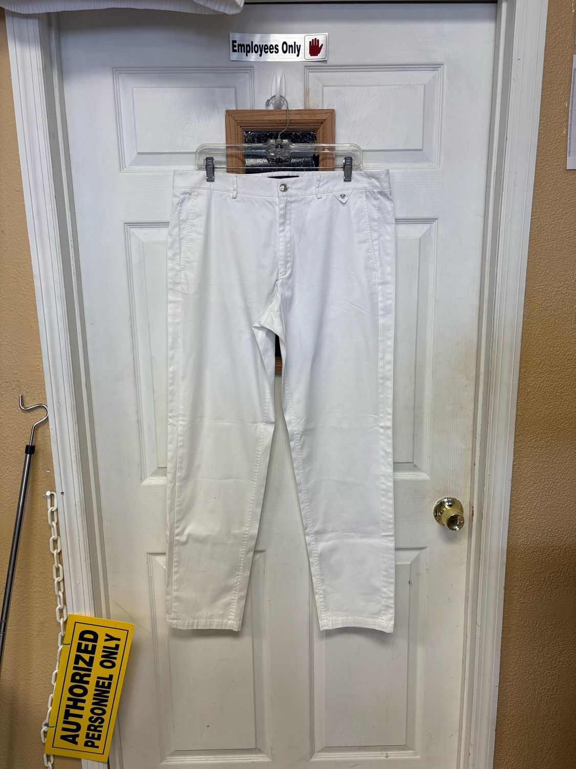 Versace White Slim Fit Pants