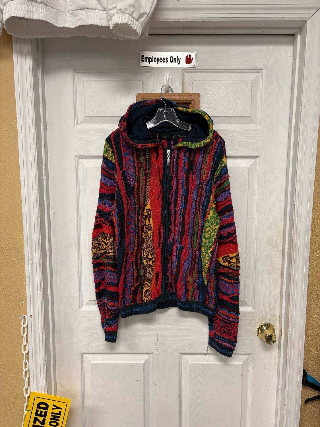 Crazy Rare Coogi colourful hoodie 3D Knit Print Texture