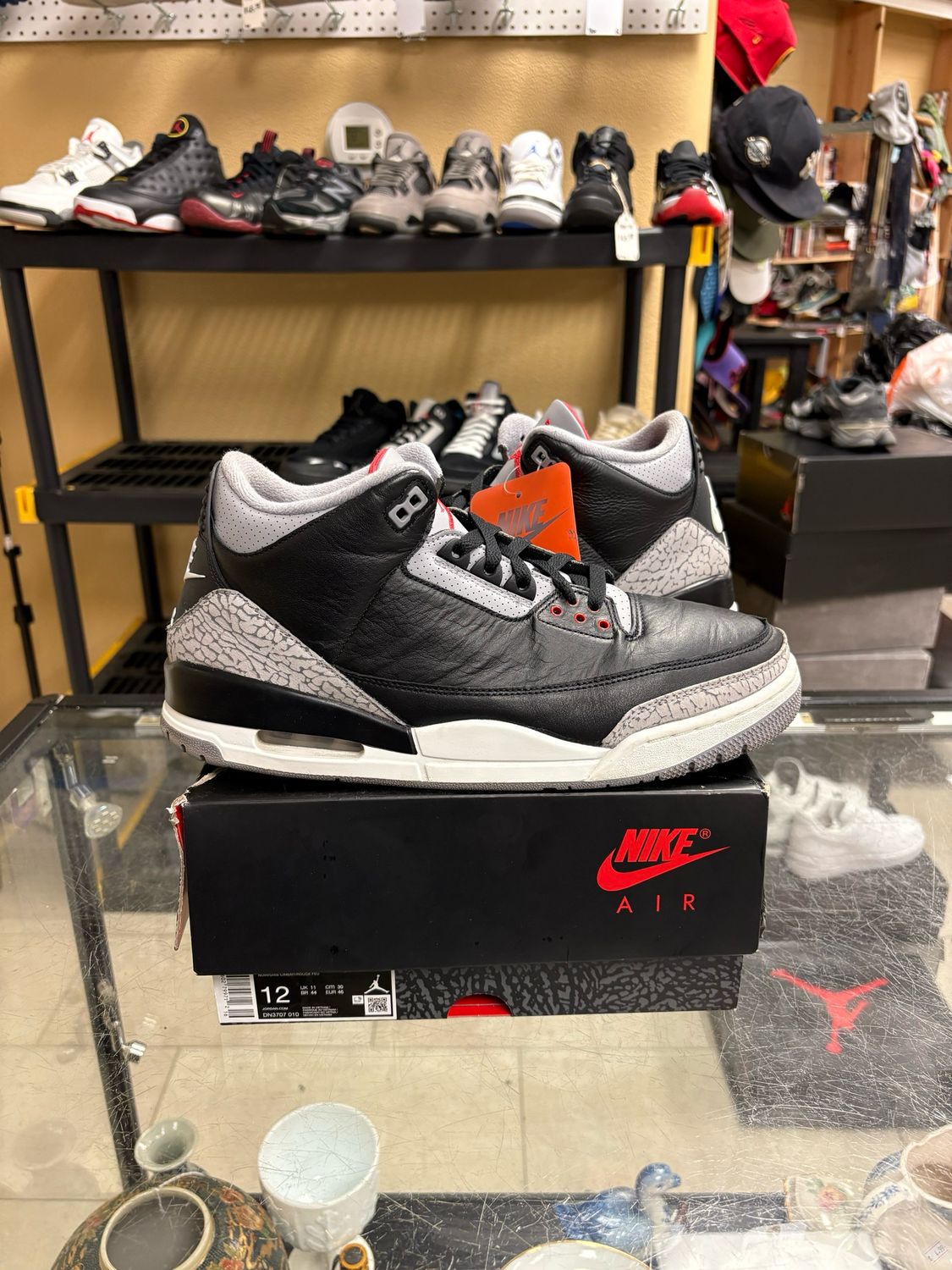 ​Nike Air Jordan 3 Retro OG 2024 Black Cement (DN3707-010) Size 12