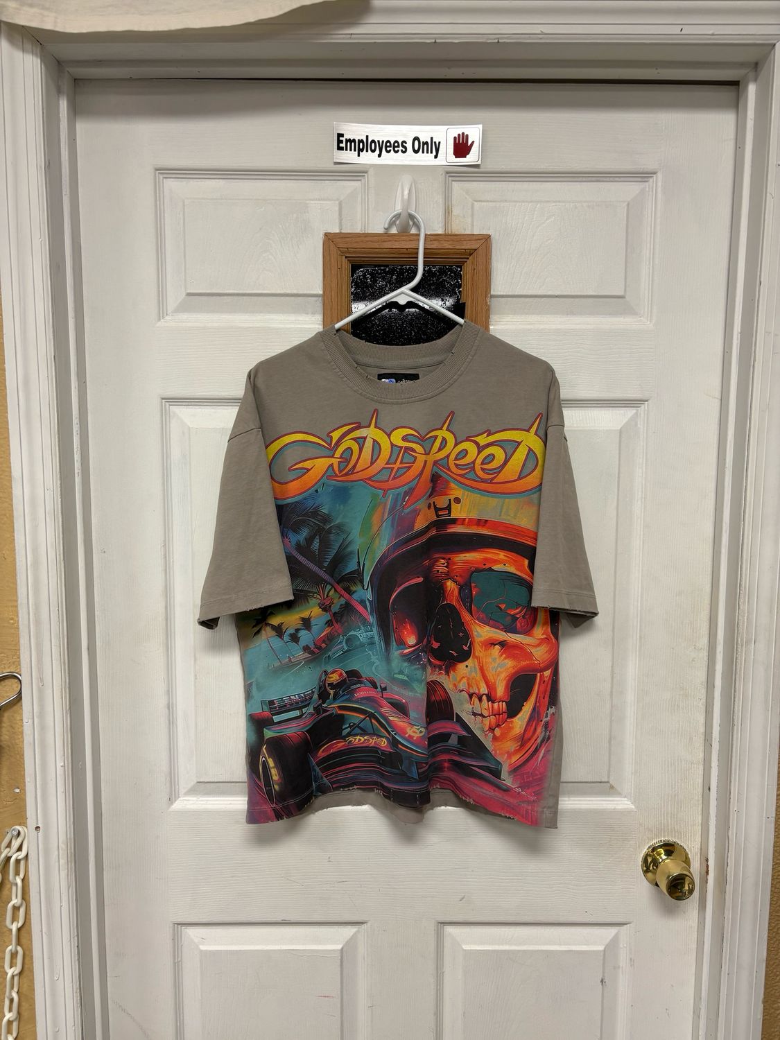 ​Godspeed TF1 Dreams Mens Grey F1 Cropped Oversize t shirt