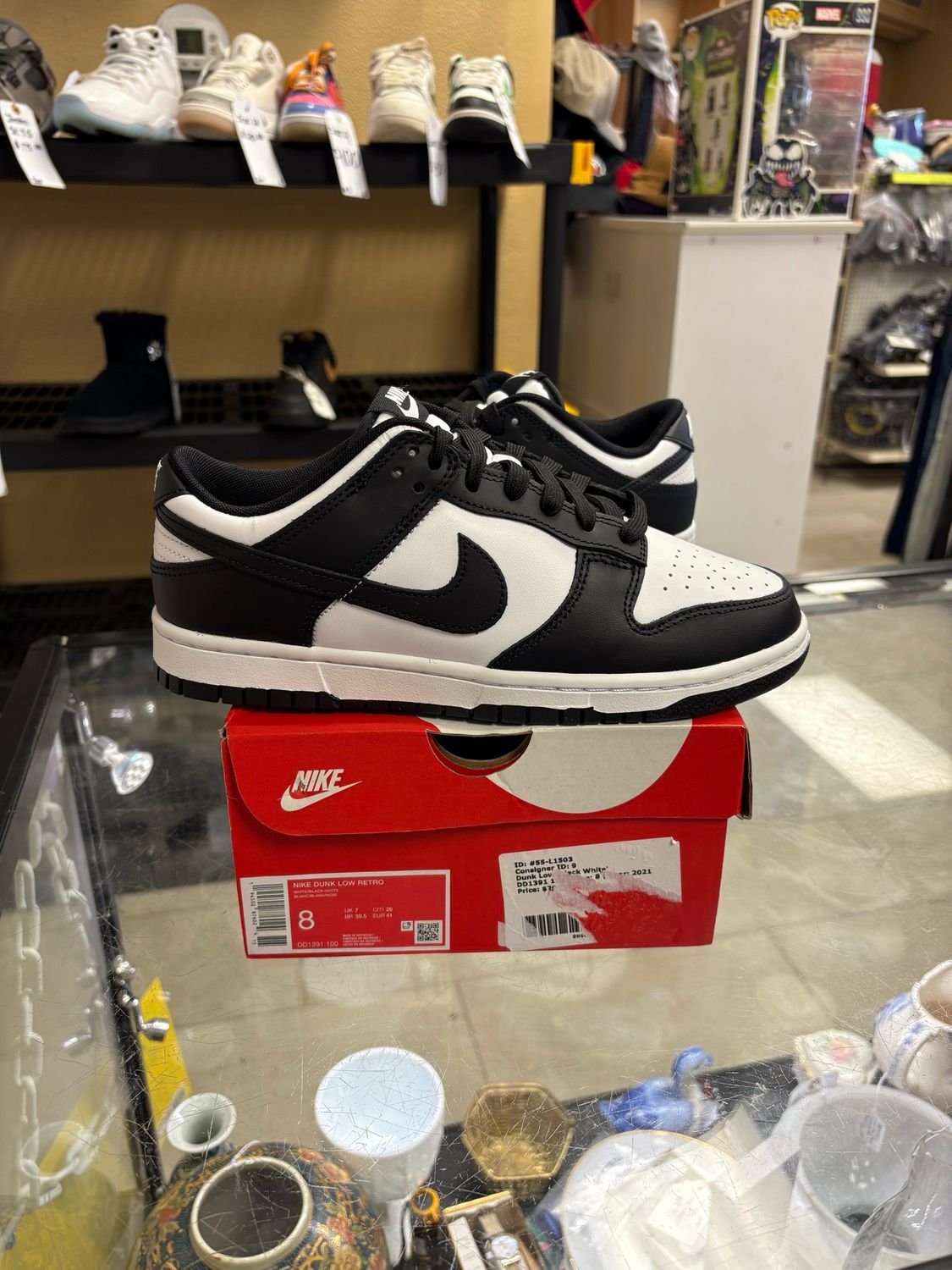 Nike Dunk Low Retro White Black &quot;Panda&quot; Size 8