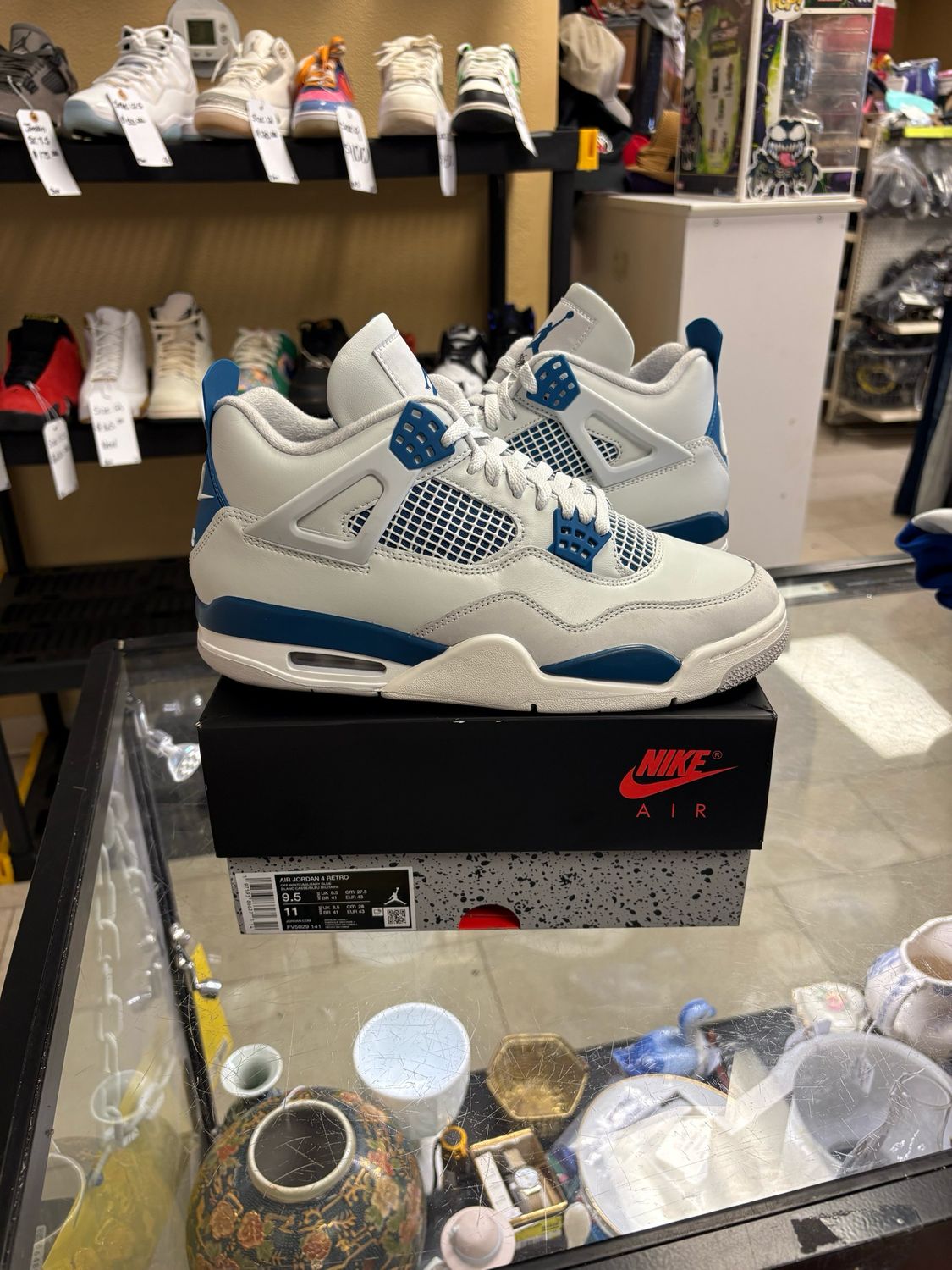 Nike Air Jordan 4 Retro 2024 Military Blue Men&#39;s Size 9.5