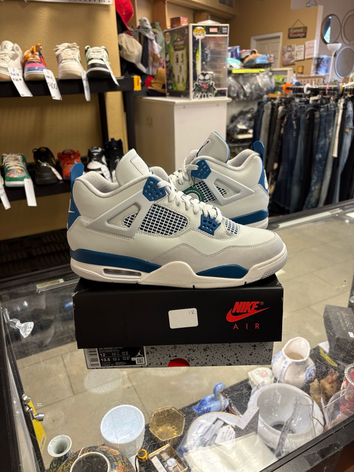 Nike Air Jordan 4 Retro 2024 Military Blue Men&#39;s Size 12 New With Defect