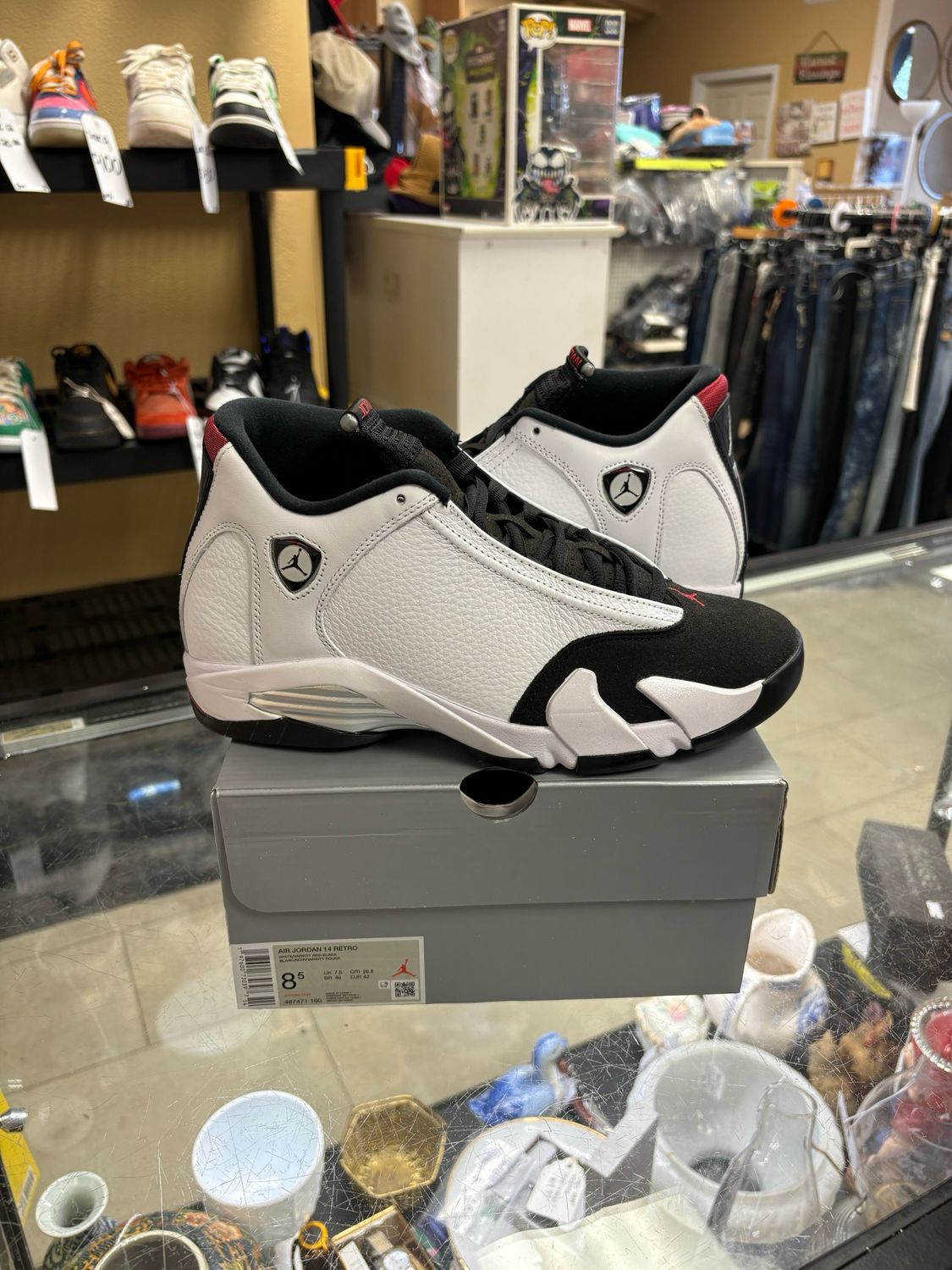 Nike Air Jordan 14 Retro Black Toe 2024 487471-160 Men’s Size 8.5