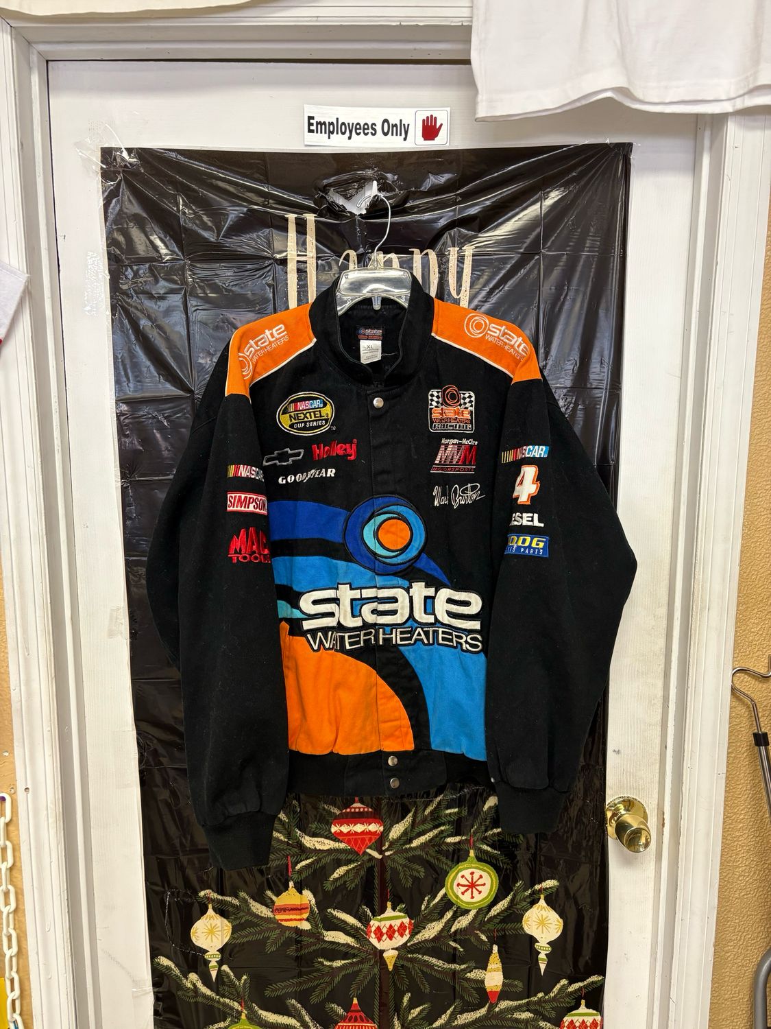 🔥 Vintage State Water Heaters NASCAR Racing Jacket 🔥 Size XL