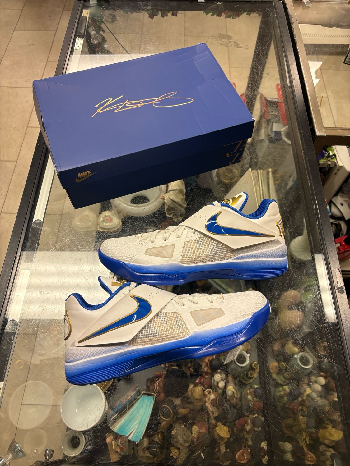 🔥 Nike KD 4 “The Real MVP” 🏆 White Blue Gold | Men’s 11.5 | OG Box