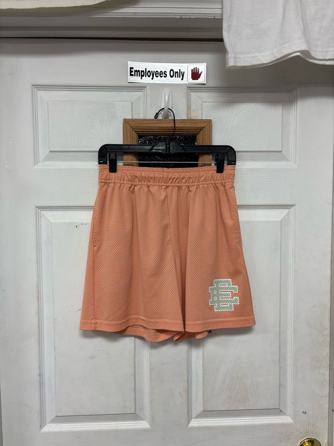 🩳✨ Eric Emanuel EE Mesh Shorts Peach 🍑 Made in USA Size Large 🇺🇸