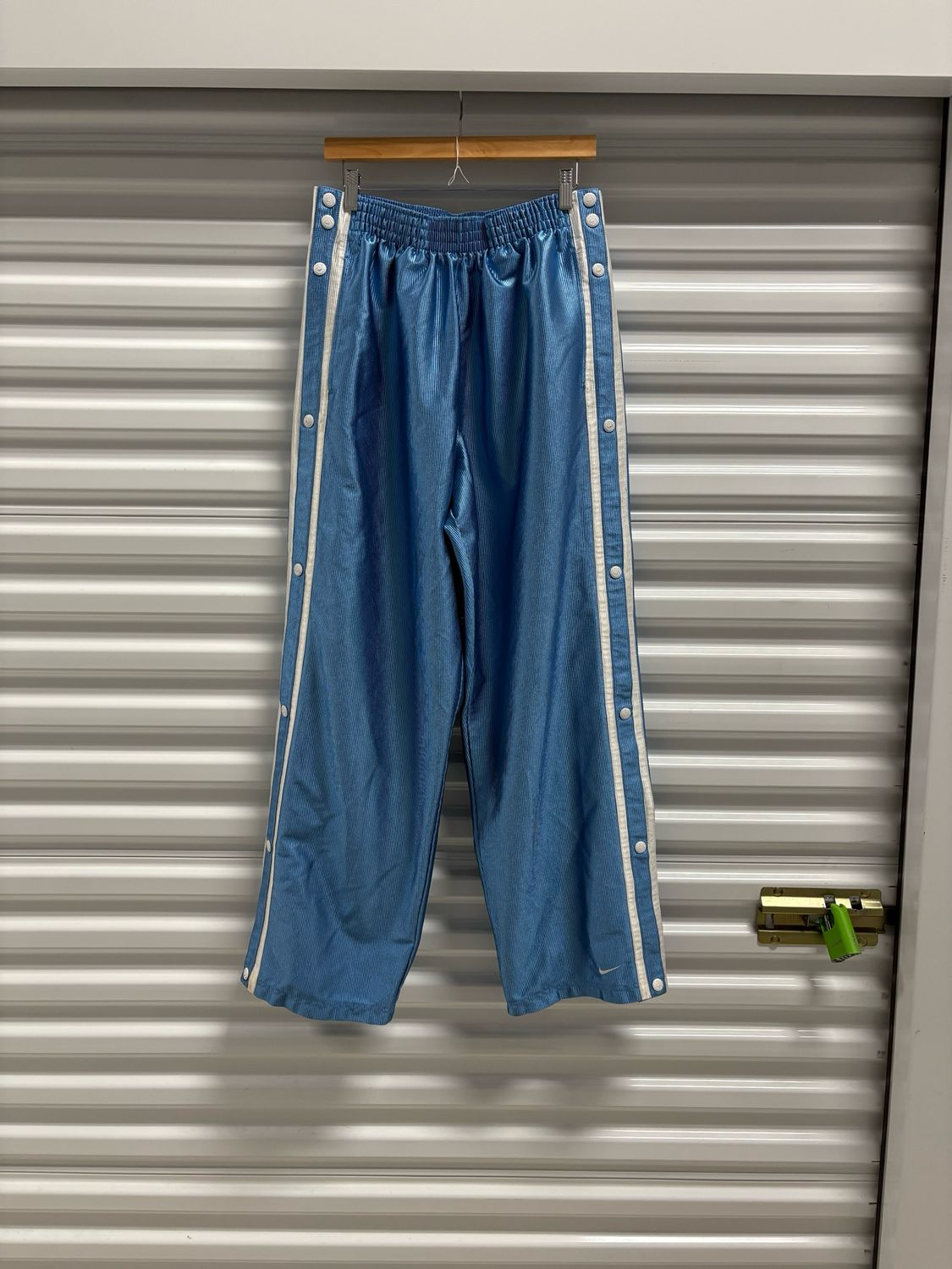 ✨ Nike Vintage Tear-Away Snap Pants 🩵 Baby Blue Baggy Fit • Y2K Athleisure Size Large