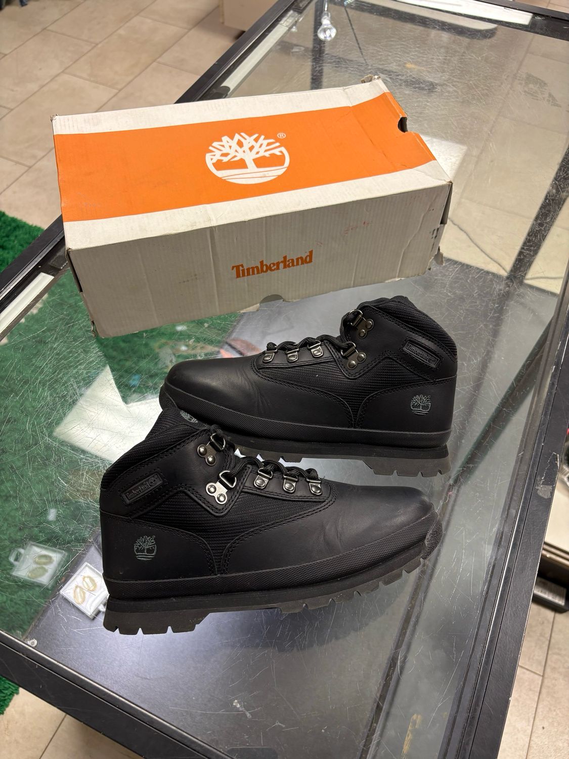 Timberland Euro Hiker Mid Boots Black 🥾 | Men’s 4.5 / Women’s 6 | With Box