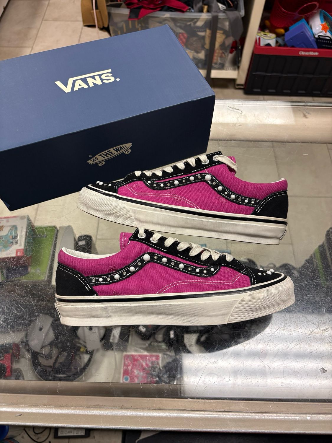 Vans Pearlized Pack Pink Black Size 9.5