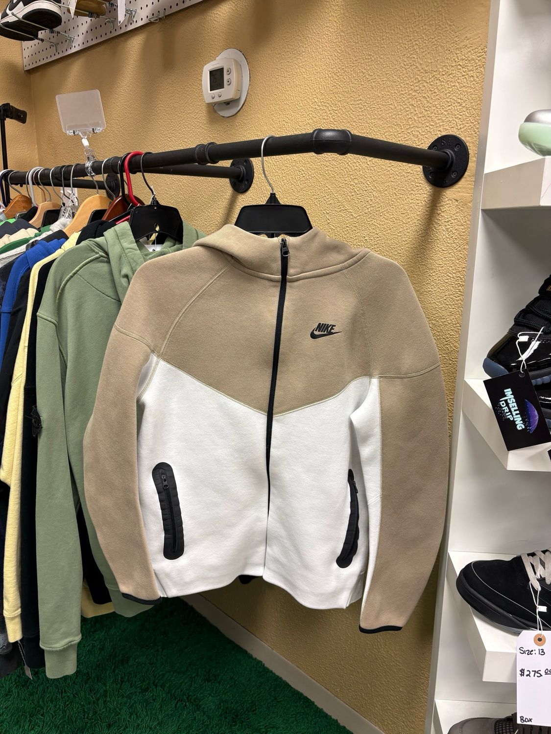 Nike Tech Fleece Jacket Tan White Youth XL
