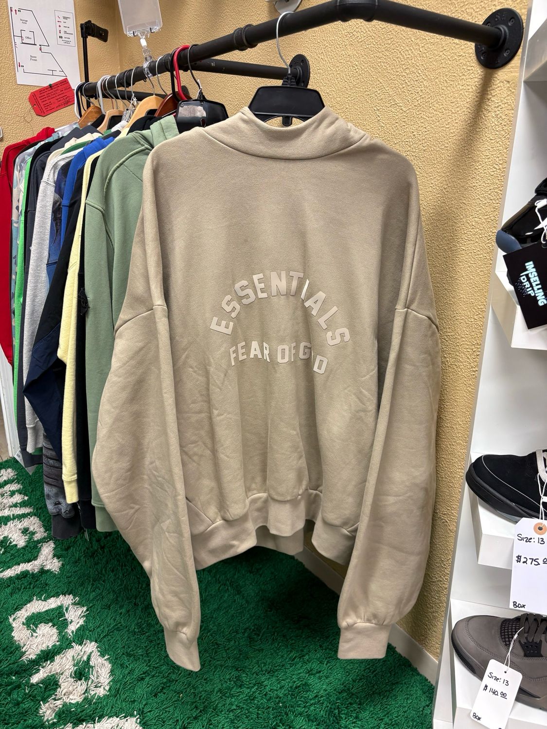 Essentials fear of god Tan hoodie Size XL