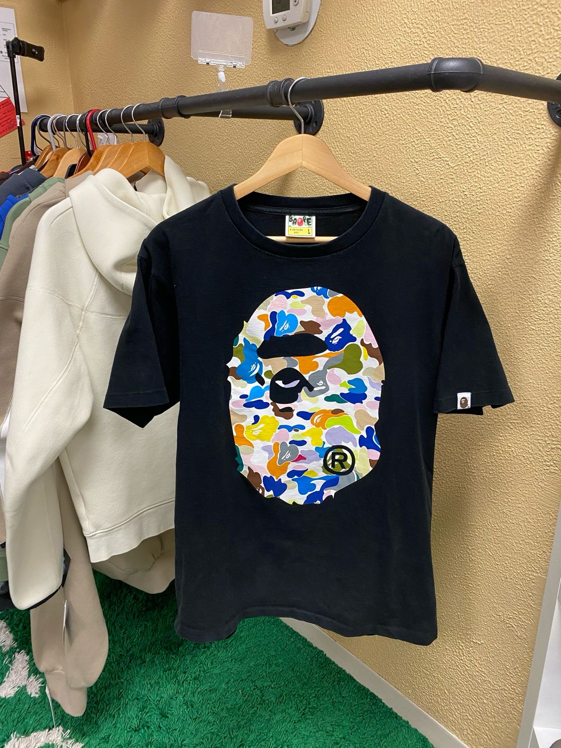 Bape Head Multi Color T Shirt Size Large