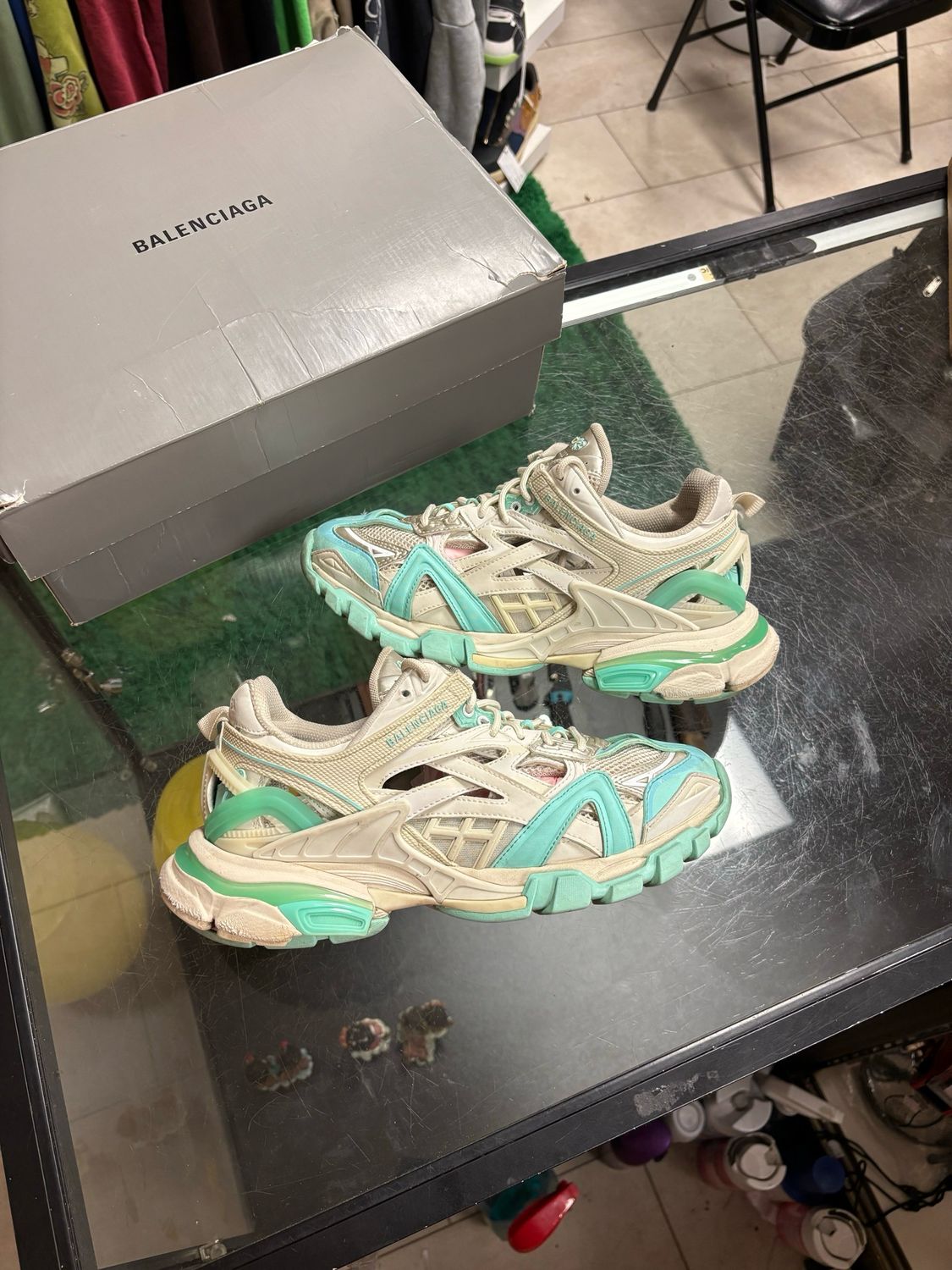 Balenciaga Track 2 Mint Sneakers Size 9W