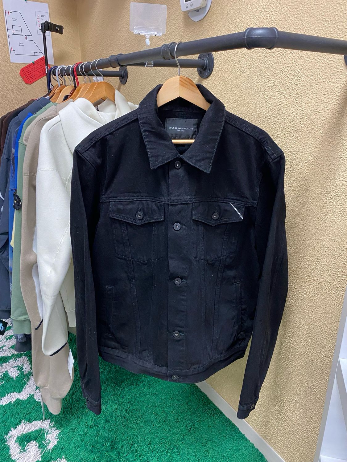 Cult Of Individuality Black Jean Jacket Size XL